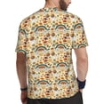 thumbnail image 2 of Wukai Mushrooms And Rainbows Peace Print Men's Short-Sleeved Mesh T-Shirt,Quick-Dry Short Sleeve Workout T-Shirt-Small, 2 of 8