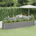 thumbnail image 2 of Cama elevada de jardín VidaXL, marco de acero robusto, 368 x 80 x 68 cm, gris, 2 of 8