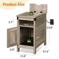 thumbnail image 7 of GALAXHERO Side Table with Charging Station Narrow End Table with Storage Night Stand with USB Ports and Outlets Small Wooden Cabinet for Living Room and Bedroom Greige, 7 of 7