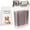 Clear Brown, variant on PETGLE 5-7Lbs Dog Cat Food Storage Container with Upgraded Large Nozzle BPA-free, 4 Snap Seals Plastic Pet Food Storage Containers with Handles are Easy to Clean and Carry