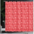 thumbnail image 3 of Ambesonne Floral Shower Curtain, Hand Drawn Poppies Flourish, 69"Wx70"L, Vermillion and White, 3 of 4