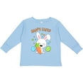 thumbnail image 3 of Inktastic Happy Easter Bunny with Eggs and Carrot Boys or Girls Long Sleeve Toddler T-Shirt, 3 of 5