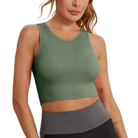 

HSMQHJWE Jogging Bras for Women Women s Longline Sports Bra High Impact Yoga Tops Built In Bra Crop Top Sports Bra Wireless Racerback Bra Womens Low Cut Sports Bra