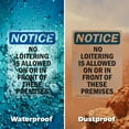 thumbnail image 5 of (2 Pack) No Loitering Is Allowed On Or OSHA Notice Sign 5 Inch X 3.5 Inch Vinyl Label Decal Sticker Weather Resistant, UV Protected for Workplace, Business, and Construction Site, Made, 5 of 7