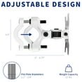 thumbnail image 2 of VIVO White Steel Universal Bracket Pole Mount VESA Plate, Fits 13" to 30" Screen, 2 of 7