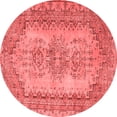 thumbnail image 1 of Ahgly Company Indoor Round Abstract Red Contemporary Area Rugs, 5' Round, 1 of 4