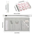 thumbnail image 3 of JIALIOU Nylon Trifold Card Wallet with ID Window Zipper Pocket for Men Women Teen Vertical Stripes Of Hearts, 3 of 7