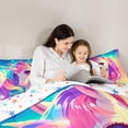 thumbnail image 5 of Erosebridal Unicorn Gifts 7-Piece Bedding Comforter Set For Unicorn Lover,Cute Unicorn Animals King Bedding Sets For Kids Girls,Reversible, 5 of 7