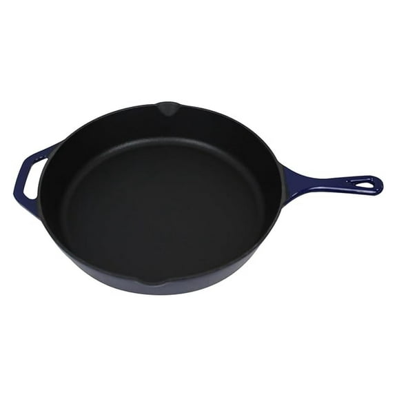 Cast Iron Enameled Cookware (Skillet 12", Blue)