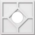 thumbnail image 2 of Ekena Millwork CMP12EY-04000 12 Po. OD x 4 Po. ID Carré Embry Grade Architectural PVC Médaillon de Plafond Contemporain, 2 of 4