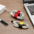 thumbnail image 4 of 10pcs Reusable Cinch Straps 0.8"x18" Hook and Loop Cable Securing Straps, White, 4 of 6