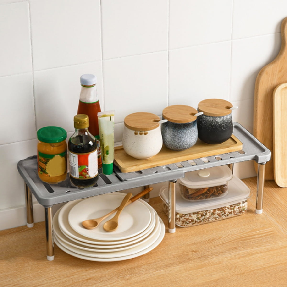 Adjustable 13 24 Inch Kitchen Under Sink Rack,Kitchen Cupboard Rack