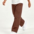 thumbnail image 6 of Lmnyox Boy's Pants Casual Plain Elastic Waist Straight Leg School Uniform Teen Loose Trousers with Pockets, 6 of 9