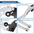 thumbnail image 4 of Unique Bargains Short Brake Clutch Levers for Kawasaki ZX6R/ZX636R/ZX6RR 2000-2004 Adjustable Motorcycle Handlebar Brake Lever Aluminum Alloy Silver Tone 1 Pair, 4 of 7