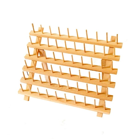 Kmbangi Solid Wood Foldable Wire Rack, Sewing Thread Bobbin Holder ...