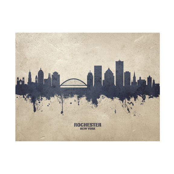 Michael Tompsett 'Rochester New York Skyline Concrete' Canvas Art
