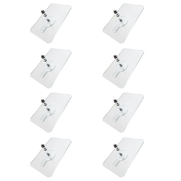 8pcs Adhesive Wall Hook Screws Non-Trace Non-Rust No Drilling Stickers Nail Wall Mount, Clearance, Hanging Nails Without Screwdriver for Shower Bathroom Kitchen Storeroom Installation,6MM