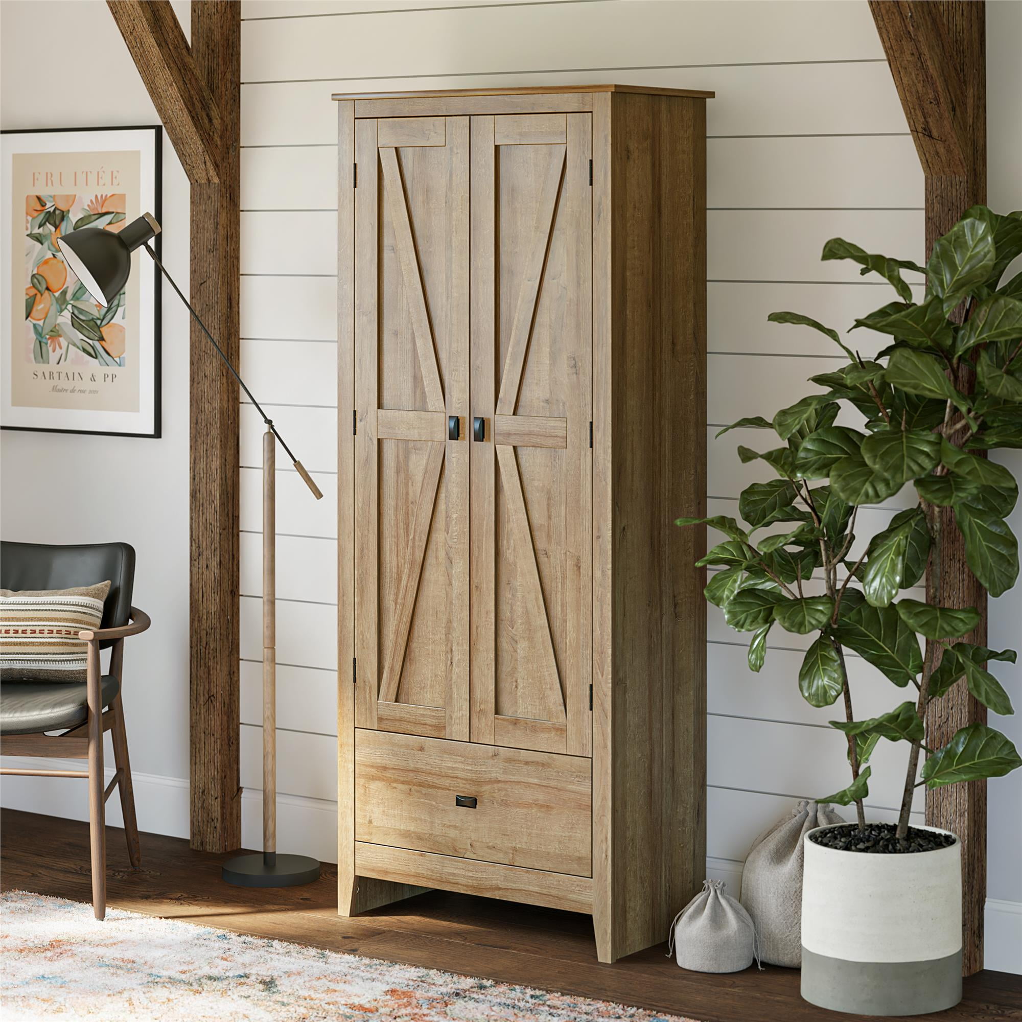 Farmington 30" Wide Storage Cabinet, Natural