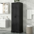 thumbnail image 2 of Sesslife 71" Bathroom Storage Cabinet with 2 Doors, Freestanding Wooden Kitchen Pantry Cabinet with Adjustable Shelves, Storage Organizer Unit Floor Cabinet for Living Room Kitchen Bathroom, Black, 2 of 8
