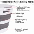 thumbnail image 2 of Active Mind Ltd 10.5 Gal (40L) Collapsible Laundry Basket - Heavy Duty Pop Up Storage Container, Space Saving Foldable Hamper, for Washing Tub/Closet/Basement/Apartments/Dorms/Camping Organizer, 2 of 7
