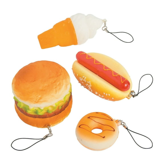 Squishy Junk Food Assortment - Party Favors - 12 Pieces