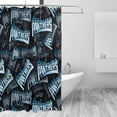 thumbnail image 3 of Cortina de ducha impermeable de secado rápido para baño con diseño de panteras, con ganchos, decoración de fútbol americano, juego de cortinas de ducha para baño, plancha de 72 x 72 pulgadas, 3 of 8