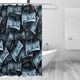 thumbnail image 3 of Cortina de ducha impermeable de secado rápido para baño con diseño de panteras, con ganchos, decoración de fútbol americano, juego de cortinas de ducha para baño, plancha de 72 x 72 pulgadas, 3 of 8