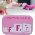 thumbnail image 2 of Cognitive Card Toy, Vivid Cartoon Pattern Safe Durable Paper Material Educational Card  For Gift Green 30pcs Card,Blue 30pcs Card,Pink 56pcs Card, 2 of 8