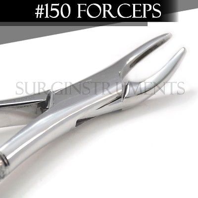 3 PIECES EXTRACTING FORCEPS #150 - DENTAL SURGICAL INSTRUMENTS