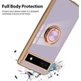 thumbnail image 3 of Compatible with Google Pixel 6A 5G Case Heart Plating Kickstand Mental Ring Luxury Elegant Case Camera Protector TPU Shockproof Protective Back Cover Designed for Google 6A 5G Case -Purple, 3 of 12