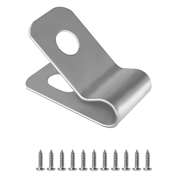 Cateissary Clips de acero inoxidable resistentes a la oxidación para cercas agrícolas. Pequeños pero resistentes. 100 clips y 100 tornillos. Jardín y Patio