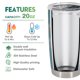 thumbnail image 5 of Taza de viaje Oasisdream, vaso de acero inoxidable, 600 ml, 5 of 6