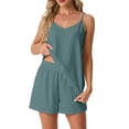 thumbnail image 6 of Cueply 2 Piece Lounge Sets for Women Summer Outfits V Neck Tank Top Matching Shorts Sets with Pockets, 6 of 9