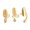 Gold-color, variant on 7829 3 Pack Fashionable Knuckles Finger Rings with Glittering Cubic Zirconia Fingertip Protective Rings for Nail Decorating