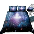 thumbnail image 5 of Move Over Blue Galaxy Bedding Sets Full Galaxy Duvet Cover Set Galaxy Pattern Microfiber No Filling, 5 of 9