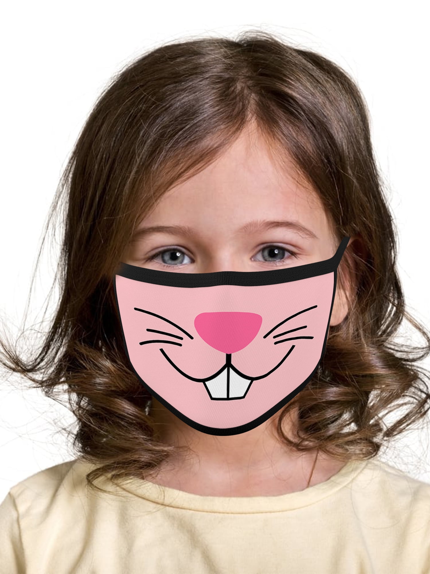 ordlyd Becks bruger Rabbit Face Mask Kids Reusable Face Masks Washable 3 Layered Children Face  Mask Kawaii Face Mask for Boys Girls Cute Bunny Face Mask Ages 4 to 10 -  Walmart.com