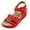 Red, variant on Womens Open Toe Platform Sandals Arch Support Slides Ankle Strap Casual Summer Sandals for Women