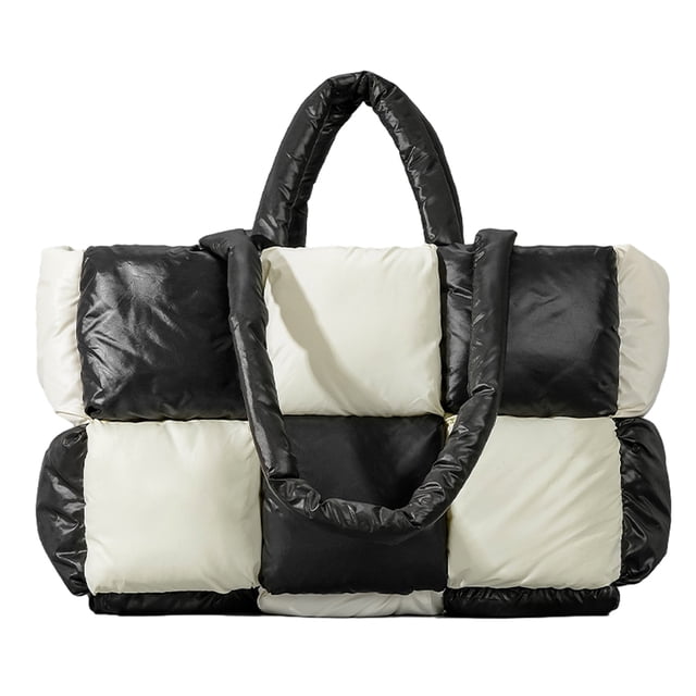 Wweixi Lightweight Puffer Tote Bag With Padded Comfortable Shoulder Straps Large Capacity Shoulder Bag Six Grid 1Set