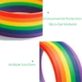 thumbnail image 1 of Universal Rainbow Bracelet Silicone Lesbian Pride Wristband Party Props, 1 of 6