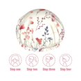 thumbnail image 5 of Kdxio Wildflower Watercolor 3 Print Shower Cap for Women,Elastic and Reusable,Double Waterproof Layers Bathing Hat, 5 of 6