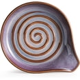 thumbnail image 4 of Spoon Rest, Ceramic Spoon Holder with Deep Drip Tray for Stove Top Utensils Holder for Countertop, with Handle for Easy Hold, Purple, 4 of 8