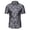 Grey, variant on Mens Short Sleeve Fashion Button Up Shirt Rose Print Casual Slim Dress Shirt Black XXL