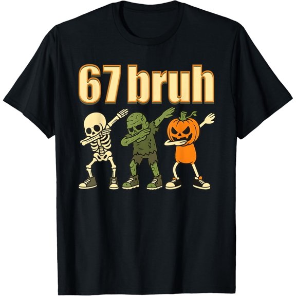 67 Halloween Bruh Funny Brainrot Meme Six Seven Boys T-Shirt