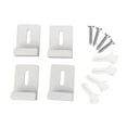 thumbnail image 1 of DOLITY 4 Pieces Stainless Steel Mirror Clips Heavy Retainer Clips for Wall Mounting White L, 1 of 9