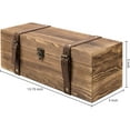 thumbnail image 5 of MyGift Vintage Brown Wood Single Bottle Wine Gift Box with Leatherette Straps, 5 of 5