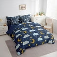thumbnail image 3 of Manfei Cartoon Moon 7-Piece Bedding Comforter Set for Teens Kids,Stars Print King Bedding Sets,Kawaii Cute Ultra Soft Bed Sheets,Luxury Bedroom Decor,Reversible, 3 of 8