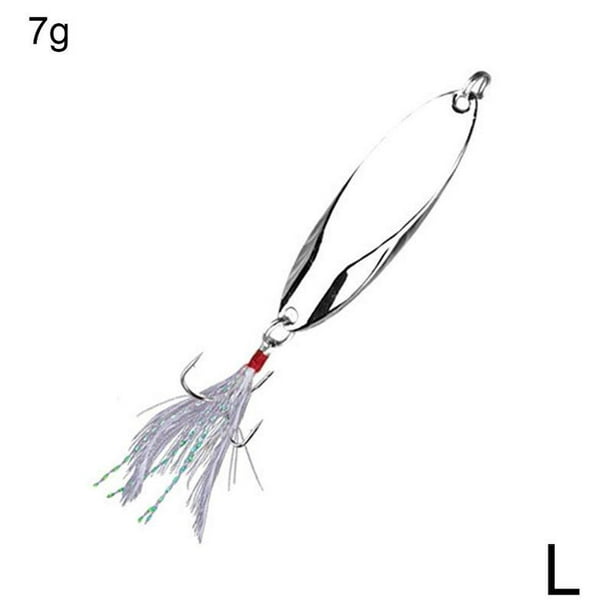 1x Metal Spinner Spoon Lures Trout Fishing Lure Hard Paillette Sequins Bait  O1U7 