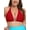 Dark red, variant on Ocean Blue Women's Plus Size Swimsuits for All Women Halter Bikini Top Bathing Suit
