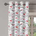 thumbnail image 2 of Ambesonne Romantic Grommet Curtain, Romance Couple Love, 50" x 72", Vermilion Black White, 2 of 6