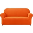 thumbnail image 1 of 2024 Solid Print Polyester Loveseat Slipcover  Chocolate, 1 of 6